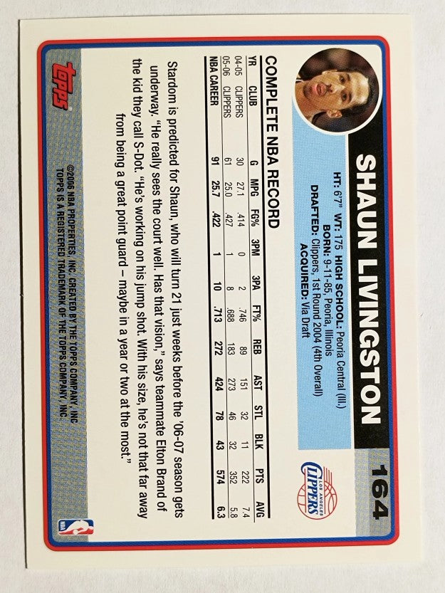 2006-07 Topps #164 Shaun Livingston