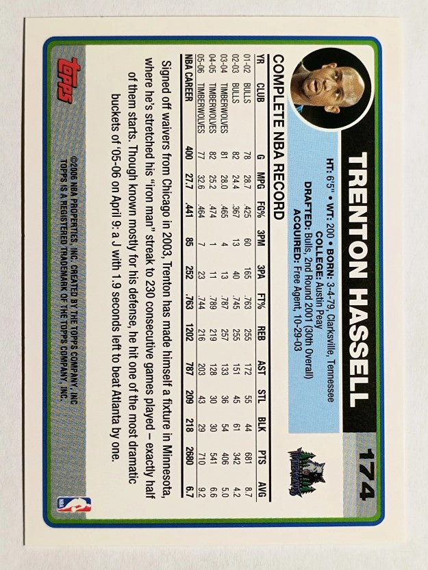 2006-07 Topps #174 Trenton Hassell