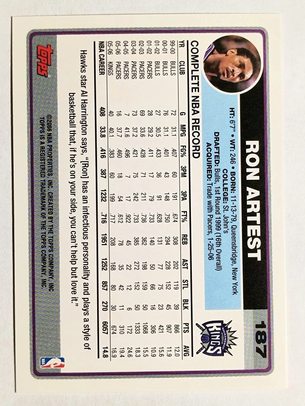 2006-07 Topps #187 Ron Artest