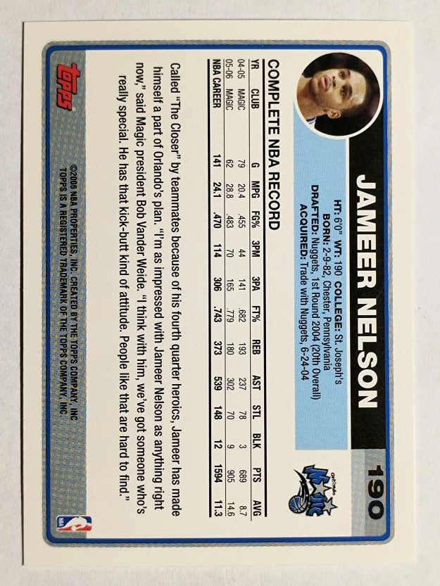 2006-07 Topps #190 Jameer Nelson