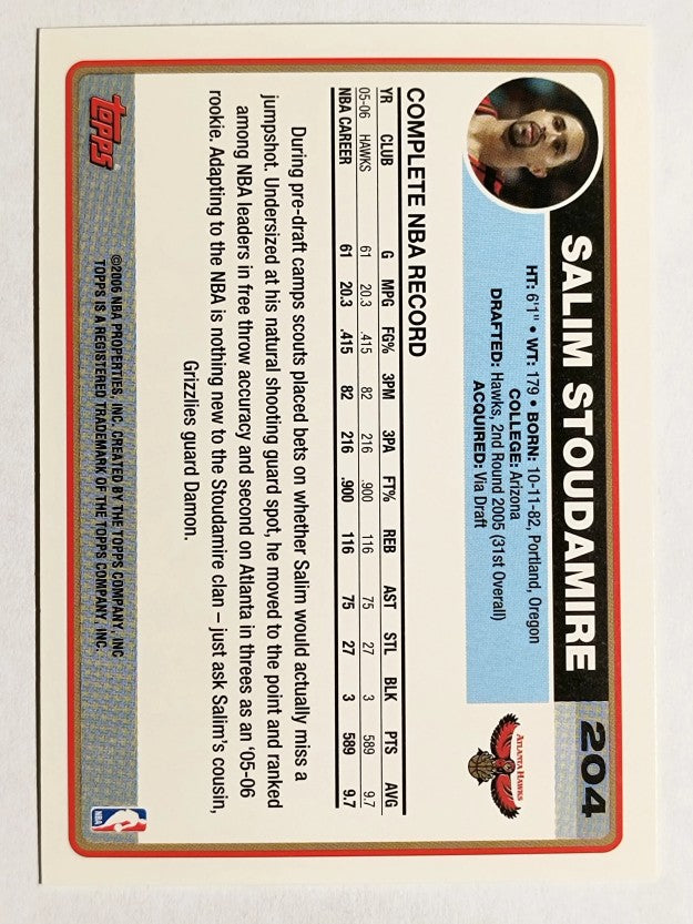 2006-07 Topps #204 Salim Stoudamire