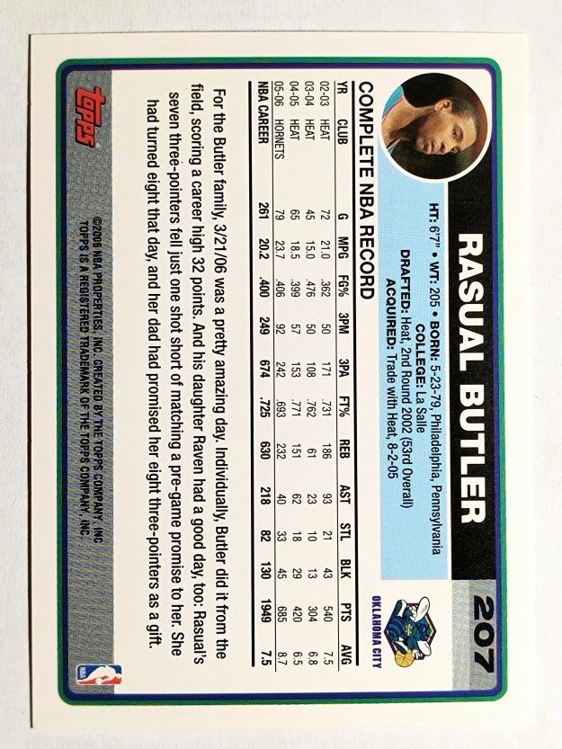 2006-07 Topps #207 Rasual Butler