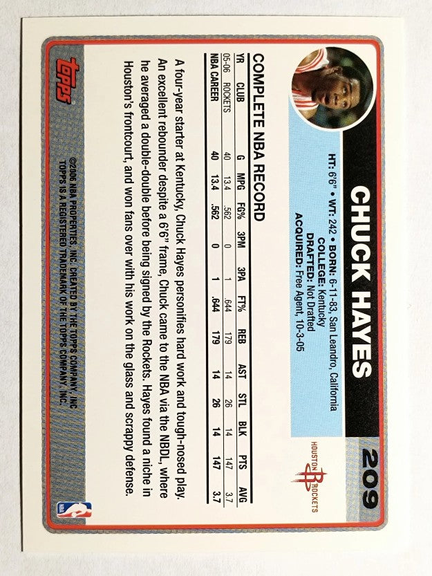 2006-07 Topps #209 Chuck Hayes