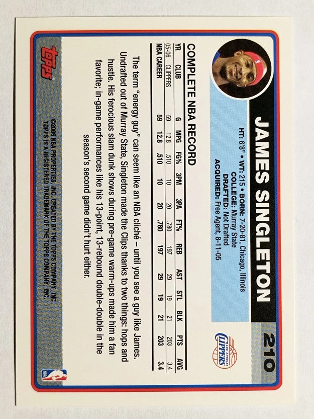 2006-07 Topps #210 James Singleton