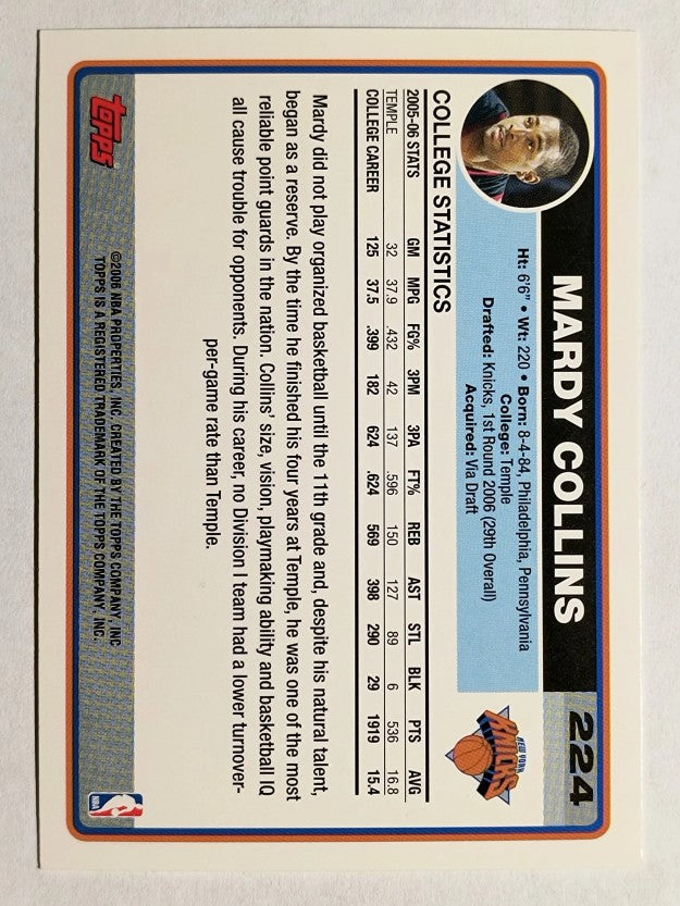 2006-07 Topps #224 Mardy Collins RC