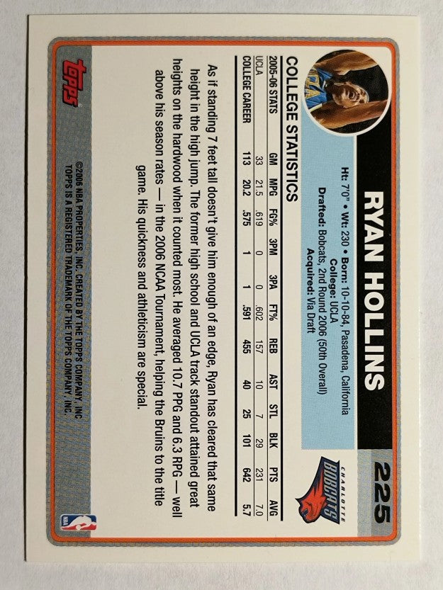 2006-07 Topps #225 Ryan Hollins RC