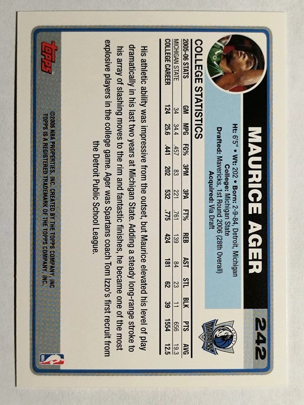 2006-07 Topps #242 Maurice Ager RC
