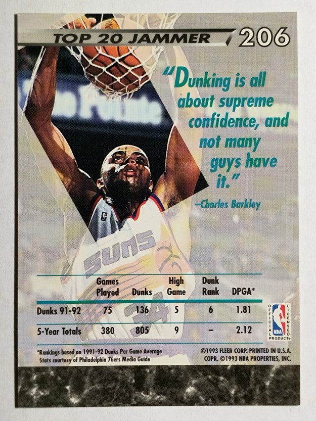 1992-93 Ultra #206 Charles Barkley JS