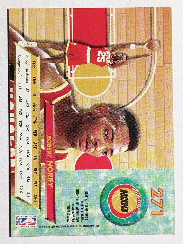 1992-93 Ultra #271 Robert Horry
