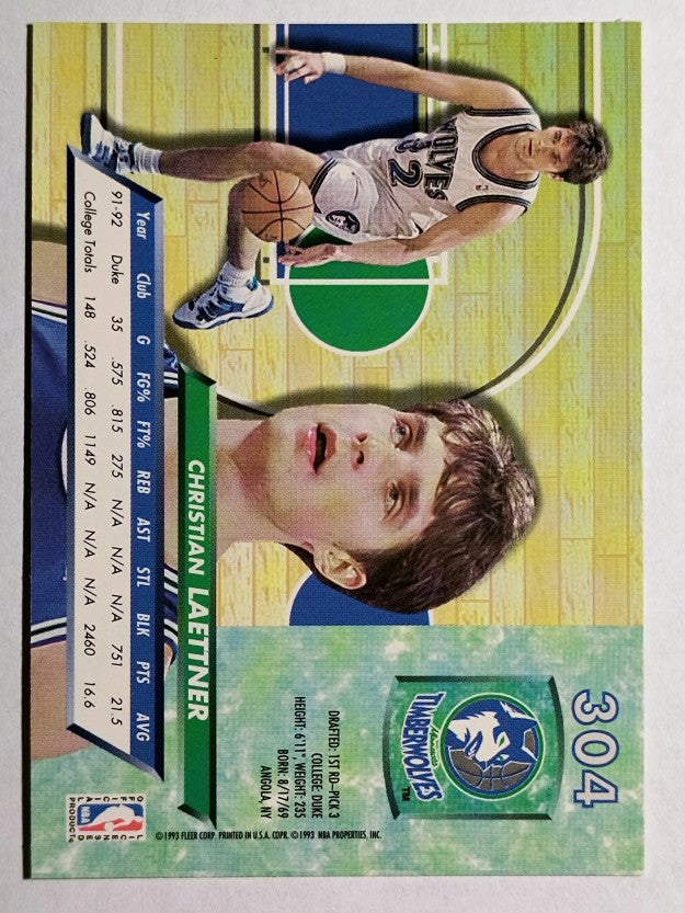 1992-93 Ultra #304 Christian Laettner RC