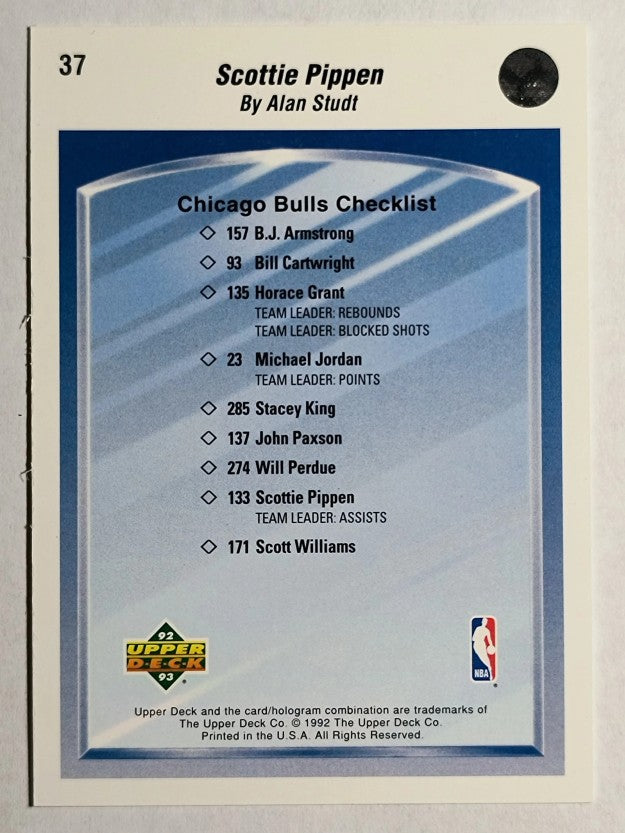 1992-93 Upper Deck #37 Scottie Pippen TC