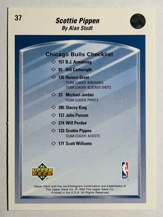 1992-93 Upper Deck #37 Scottie Pippen TC