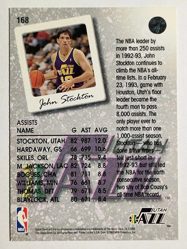 1993-94 Upper Deck #168 John Stockton SL (NM)