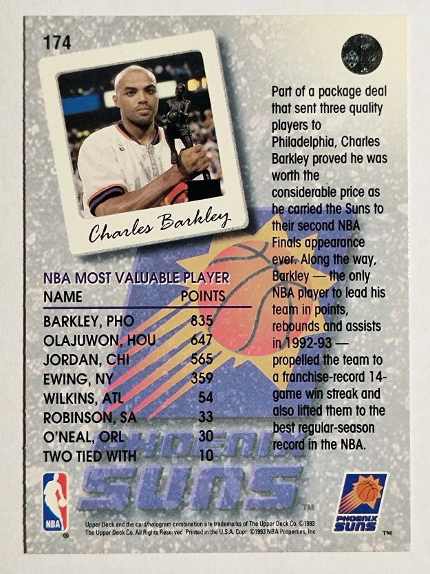 1993-94 Upper Deck #174 Charles Barkley SL (NM)