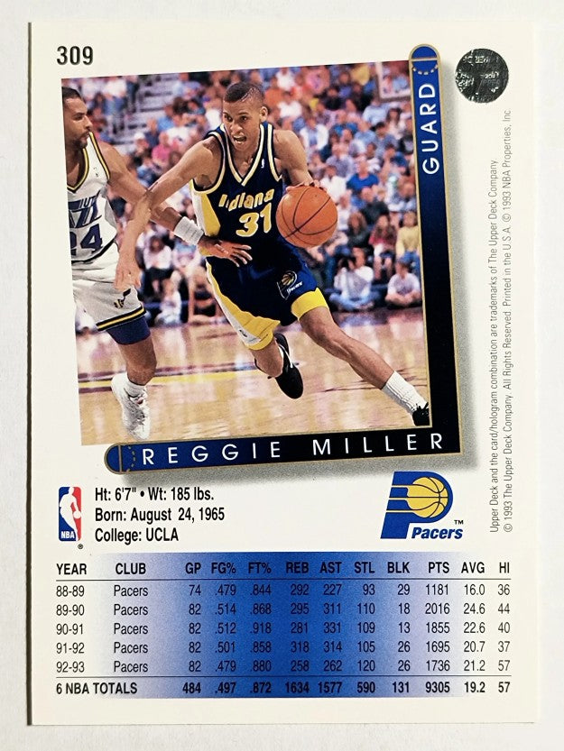 1993-94 Upper Deck #309 Reggie Miller (NM)