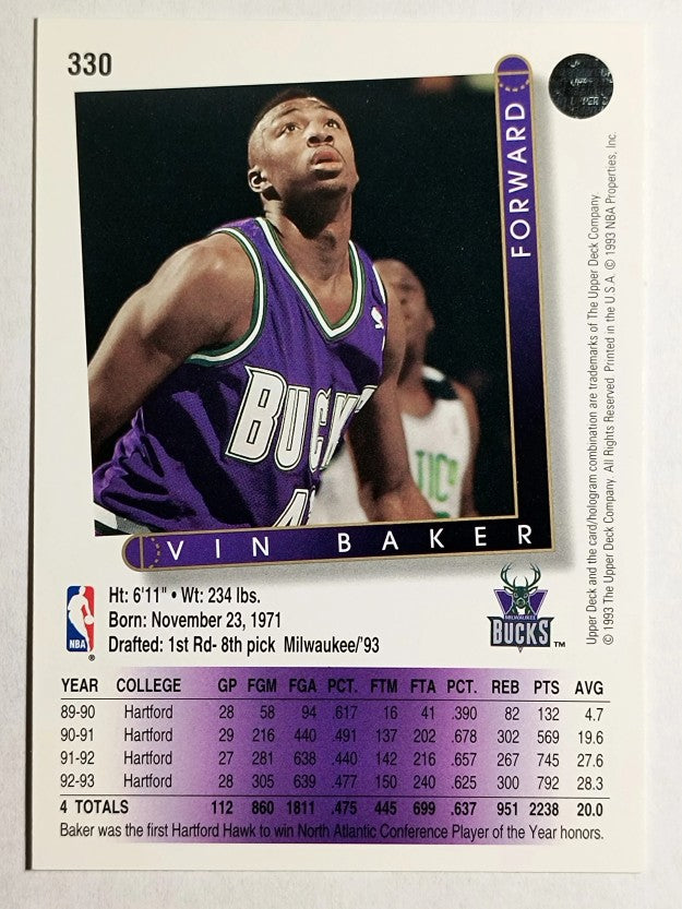 1993-94 Upper Deck #330 Vin Baker RC