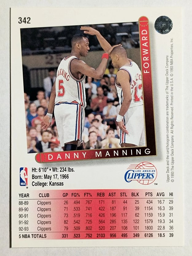 1993-94 Upper Deck #342 Danny Manning