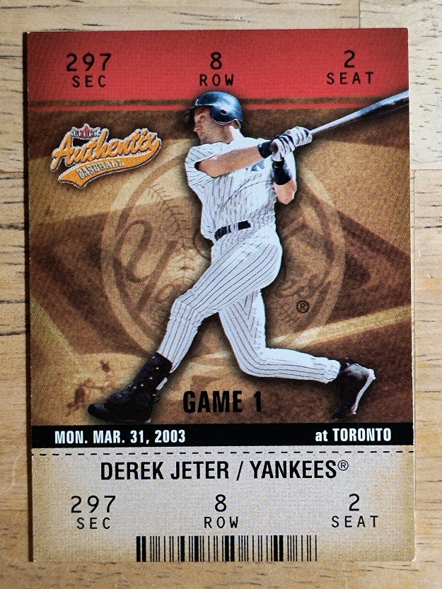 2003 Fleer Authentix #1 Derek Jeter