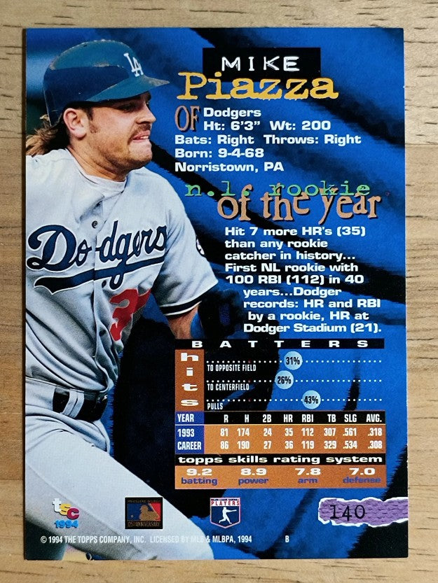 1994 Stadium Club #140 Mike Piazza