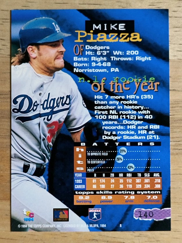 1994 Stadium Club #140 Mike Piazza