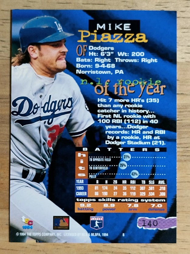 1994 Stadium Club #140 Mike Piazza
