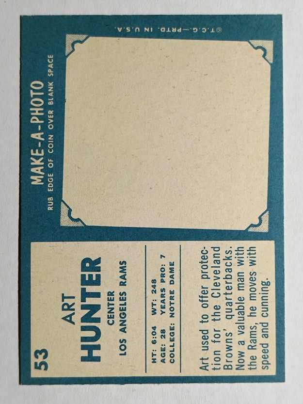 1961 Topps #53 Art Hunter (EXMT)