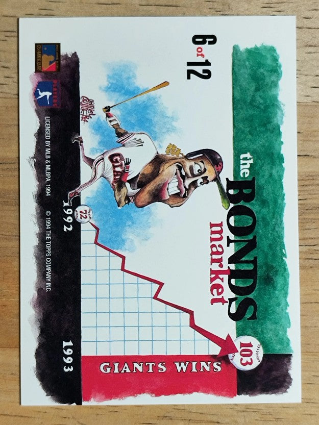 1994 Stadium Club Dugout Dirt #6 Barry Bonds