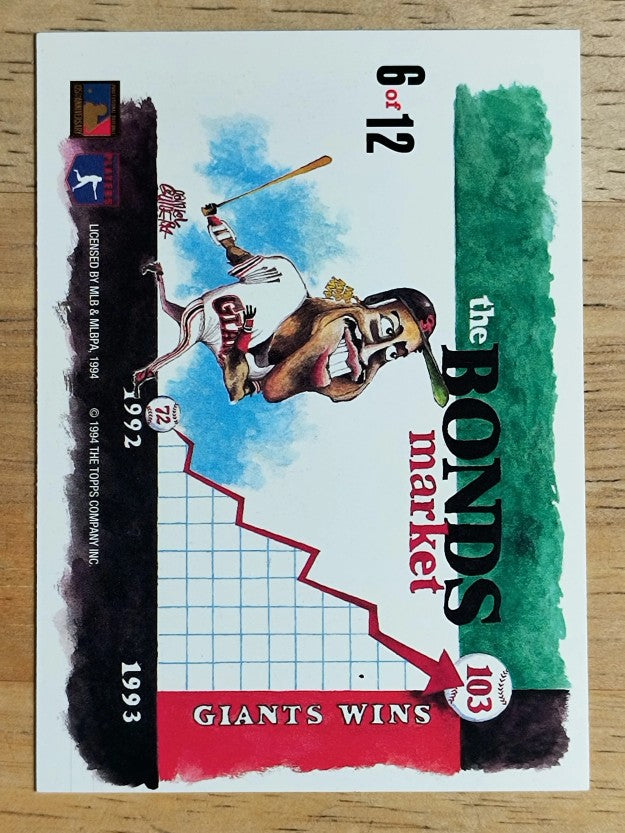 1994 Stadium Club Dugout Dirt #6 Barry Bonds