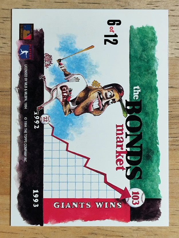 1994 Stadium Club Dugout Dirt #6 Barry Bonds