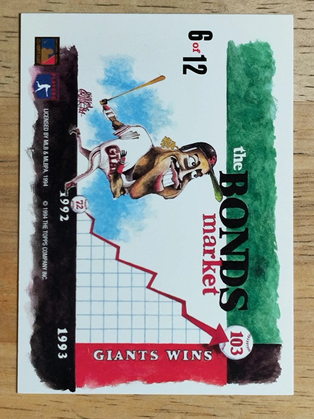 1994 Stadium Club Dugout Dirt #6 Barry Bonds