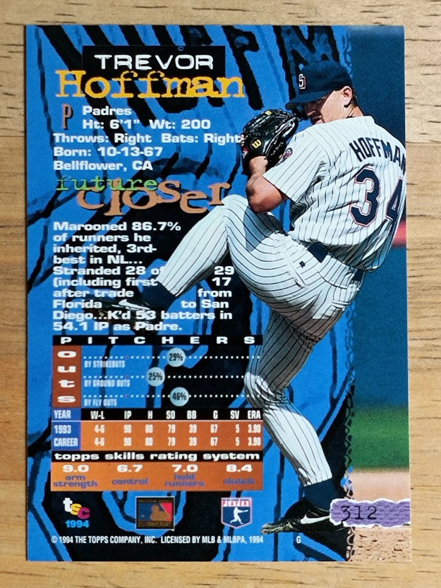 1994 Stadium Club Golden Rainbow #312 Trevor Hoffman