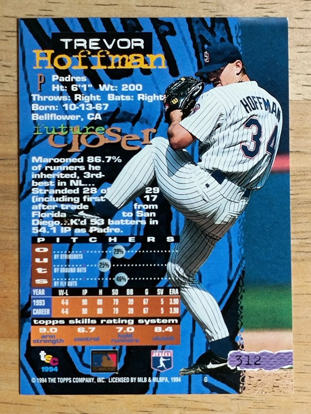 1994 Stadium Club Golden Rainbow #312 Trevor Hoffman