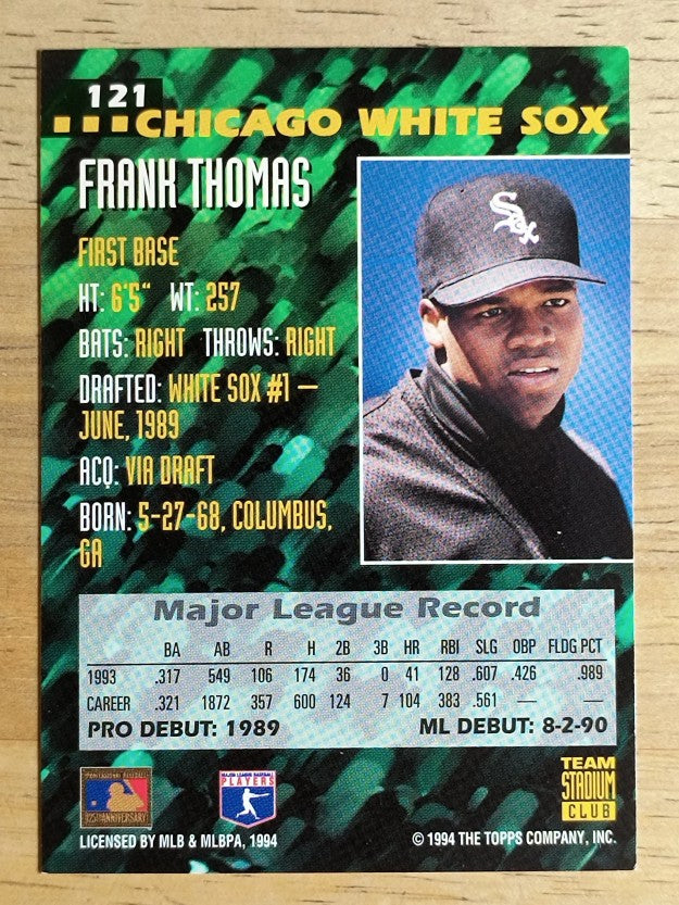 1994 Stadium Club Team #121 Frank Thomas