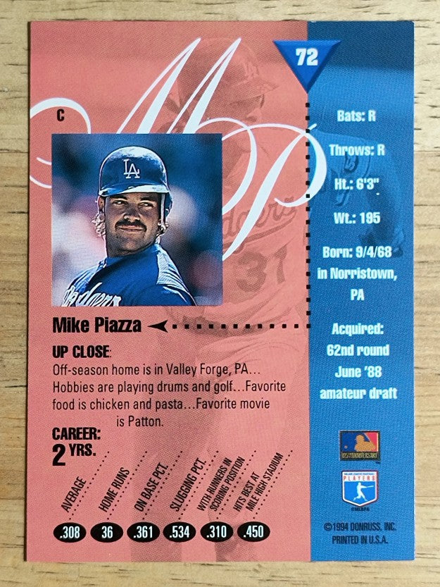 1994 Studio #72 Mike Piazza