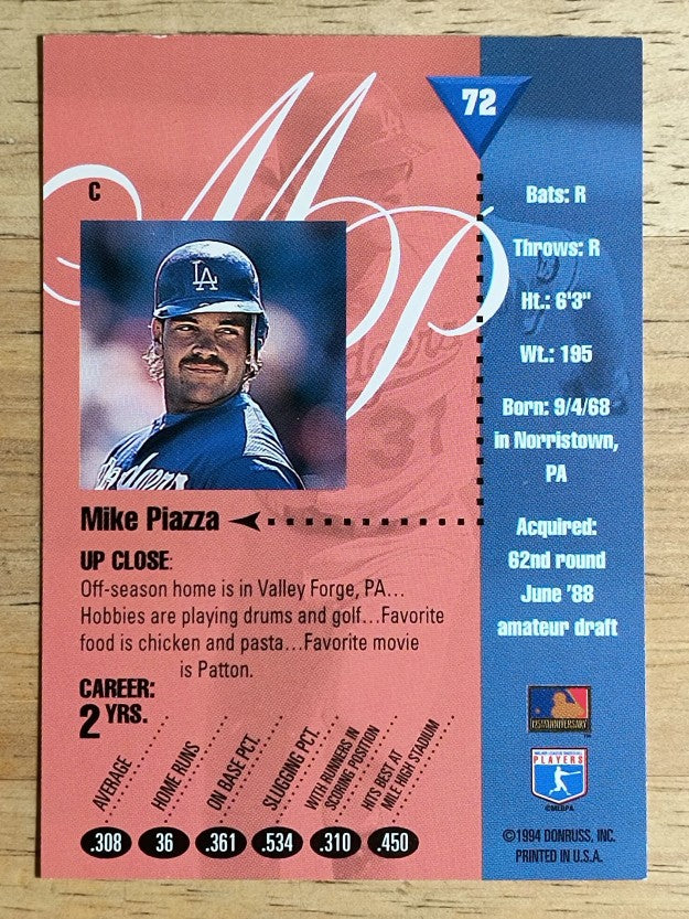 1994 Studio #72 Mike Piazza