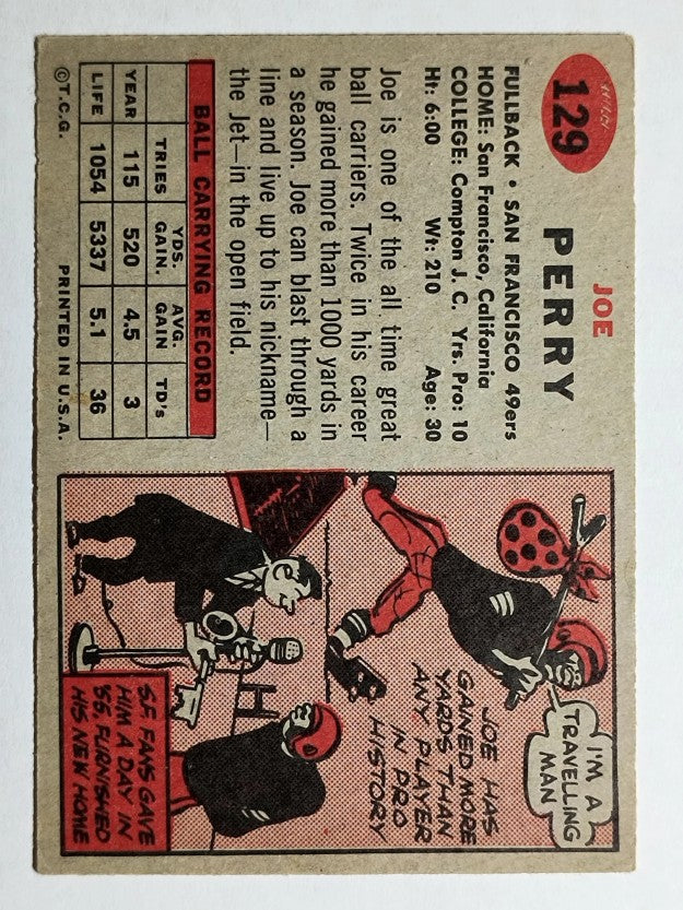 1957 Topps #129 Joe Perry (EX)