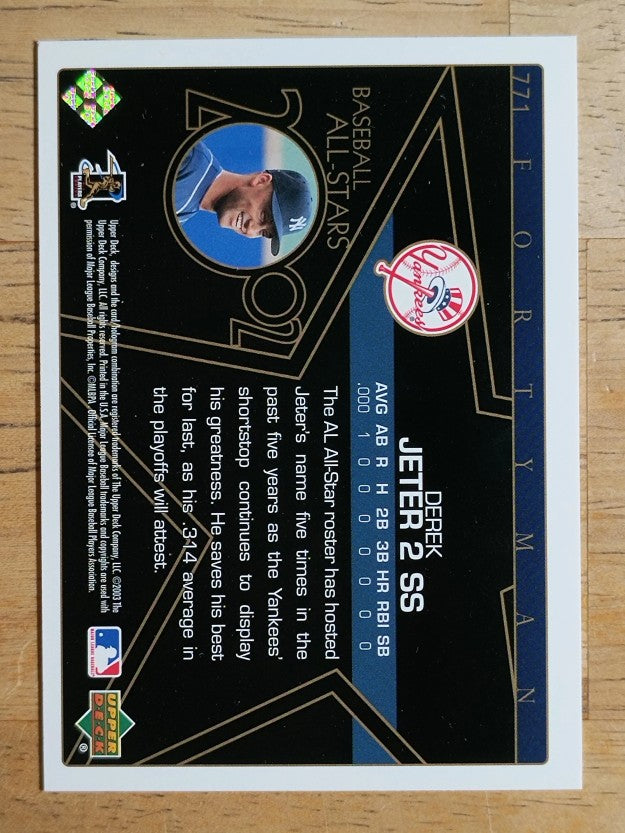 2003 Upper Deck 40-Man #771 Derek Jeter AS