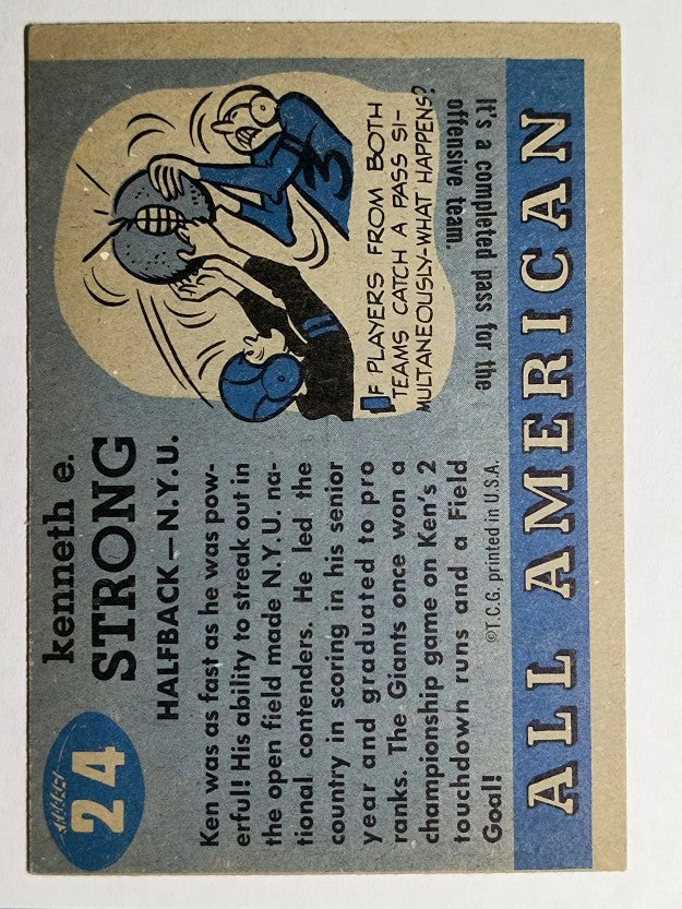 1955 Topps All American #24 Ken Strong (VGEX)
