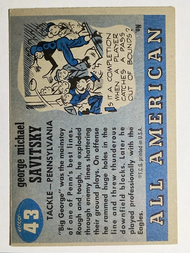1955 Topps All American #43 George Savitsky (VGEX)