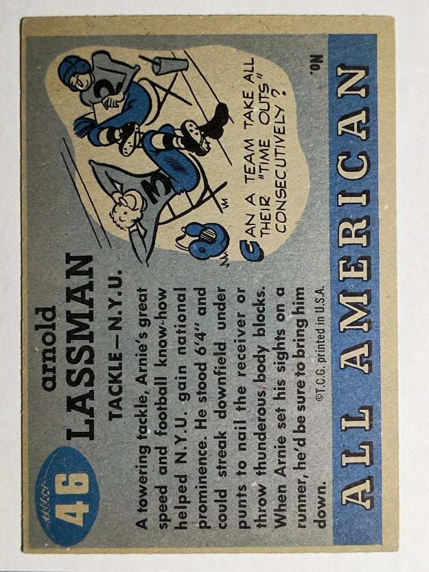 1955 Topps All American #46 Arnold Lassman RC (EX)