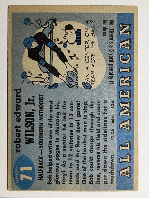 1955 Topps All American #71 Bobby Wilson (VG)