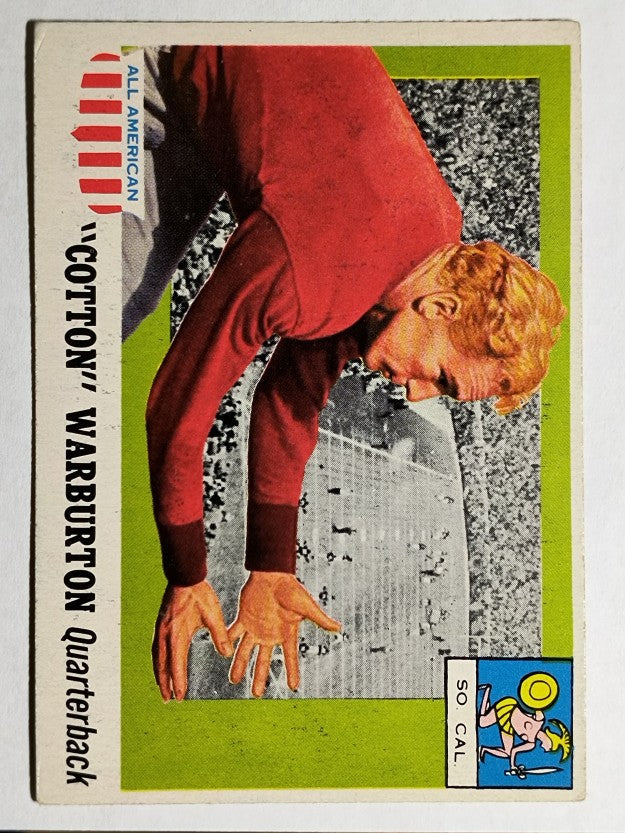 1955 Topps All American #81 Cotton Warburton RC (VGEX)