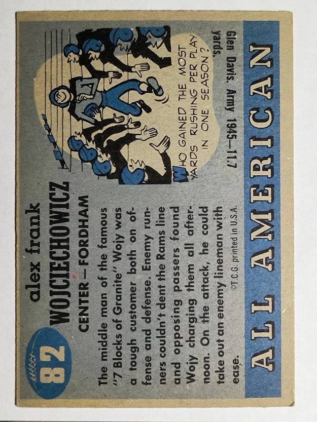 1955 Topps All American #82 Alex Wojciechowicz (EX)