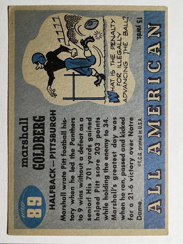1955 Topps All American #89 Marshall Goldberg (VGEX)