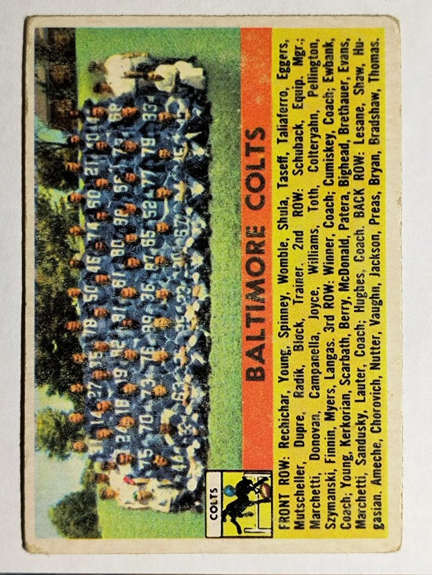 1956 Topps #48 Baltimore Colts (VG)