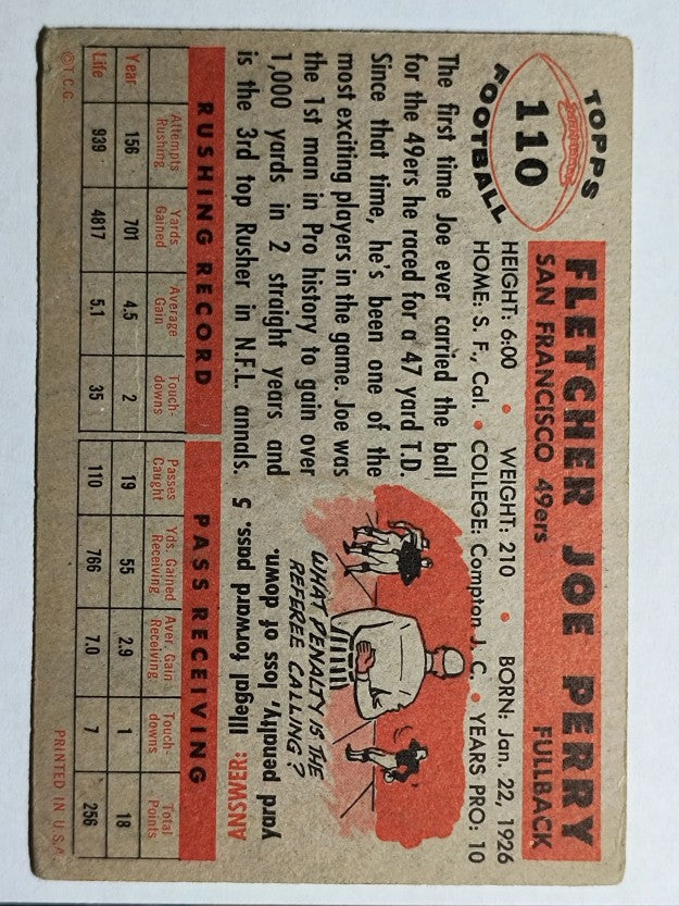 1956 Topps #110 Joe Perry (VG)