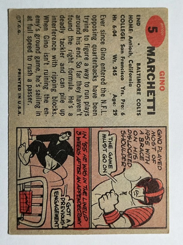 1957 Topps #5 Gino Marchetti (EX)
