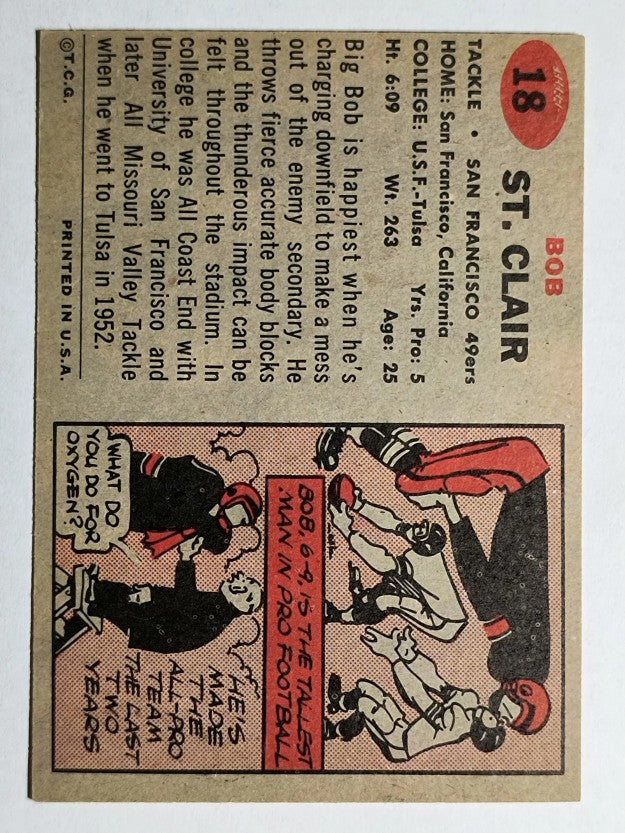 1957 Topps #18 Bob St. Clair (EXMT)