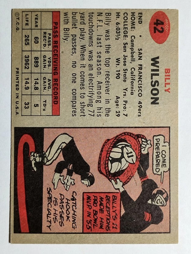 1957 Topps #42 Billy Wilson (EXMT)