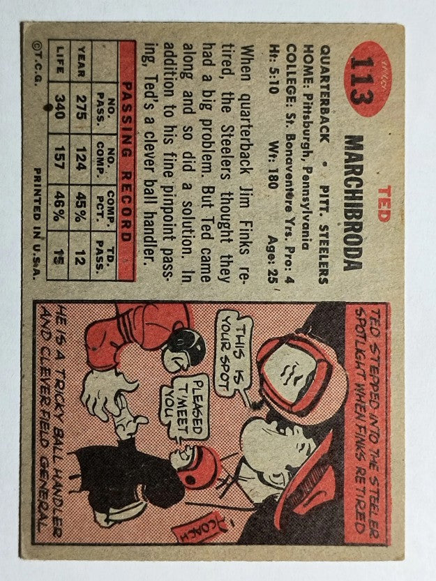 1957 Topps #113 Ted Marchibroda (EXMT)